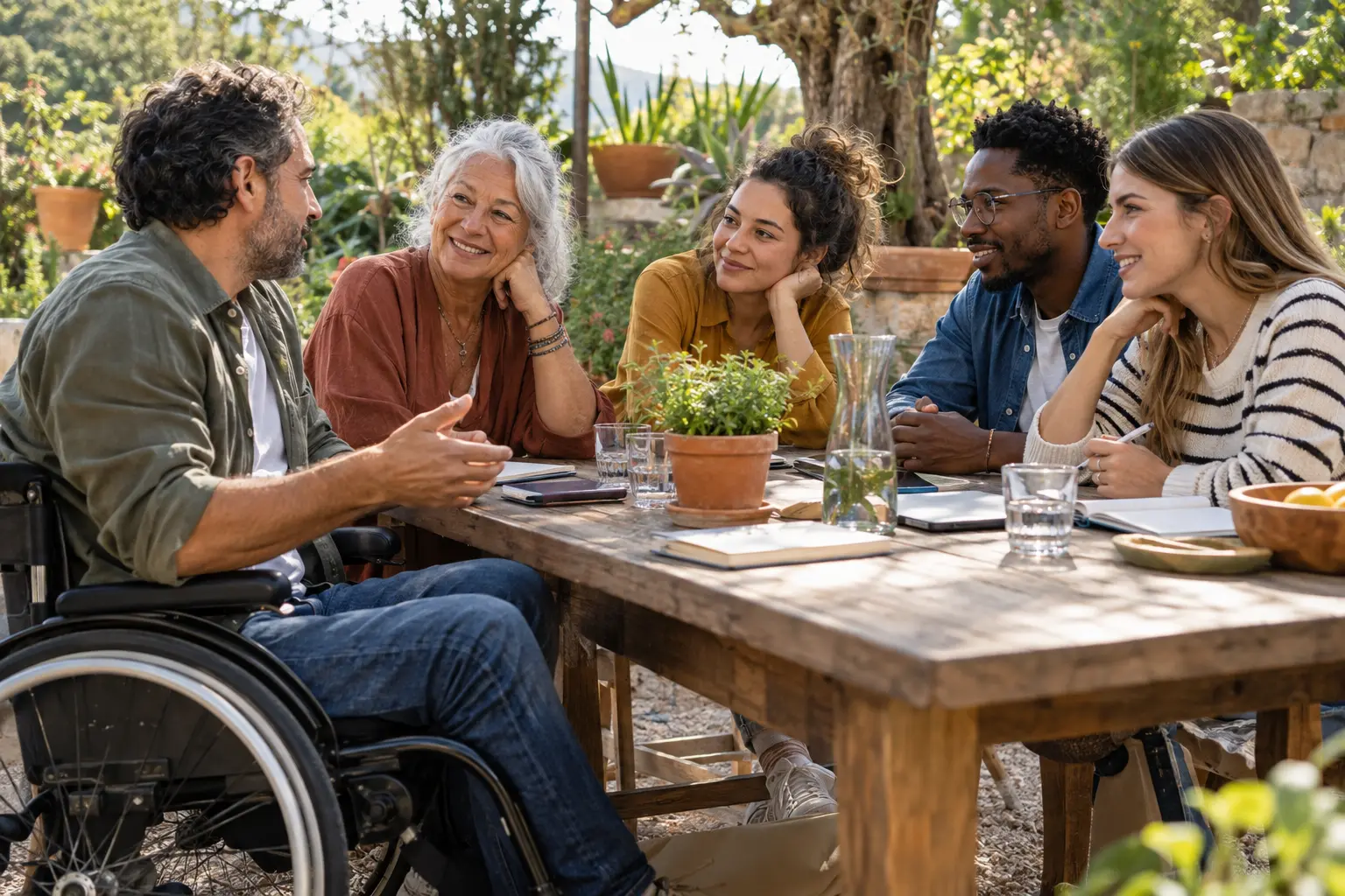 包容性代际社区对话的说明性场景